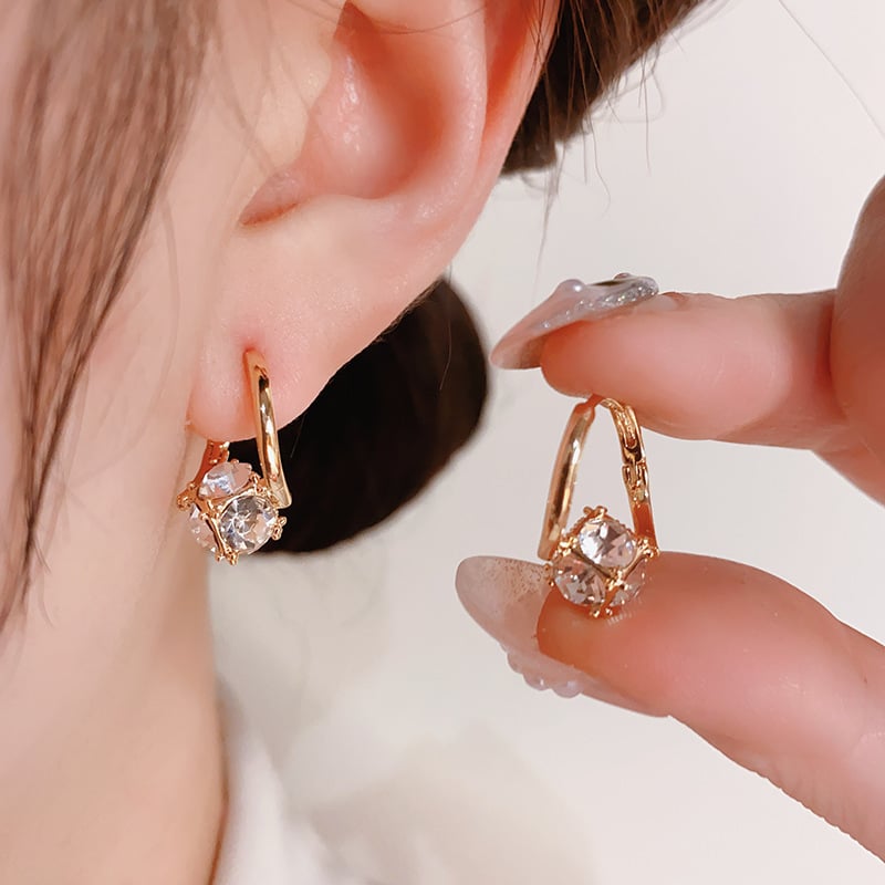 Luxury high-end chic diamond earrings for women