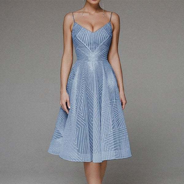 🔥Hot Sale🔥 Fashion V Neck Sling A-Line Dress