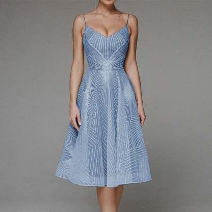 🔥Hot Sale🔥 Fashion V Neck Sling A-Line Dress