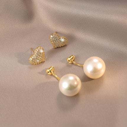 🔥 -Two styles of wearing love diamond earrings