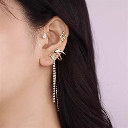 Swallow earrings with tassels