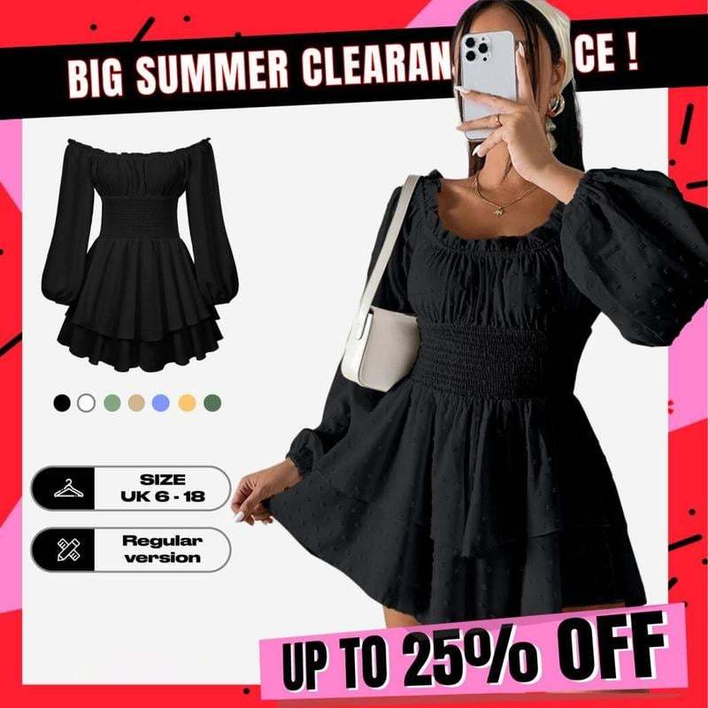 Solid Off Shoulder Romper Dress