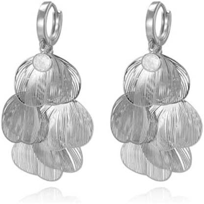 🍀Women’s Layered Leaf Hoop Dangle Earrings