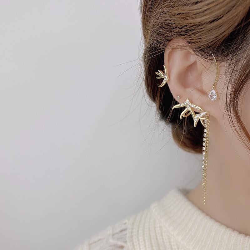 Swallow earrings with tassels