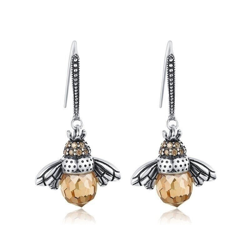Queen Bee Crystal Drop Earrings