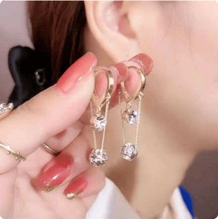 Super Sparkling Tassel Earrings