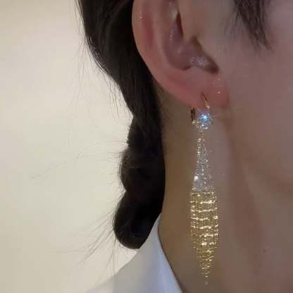 Diamond Tassel Earrings