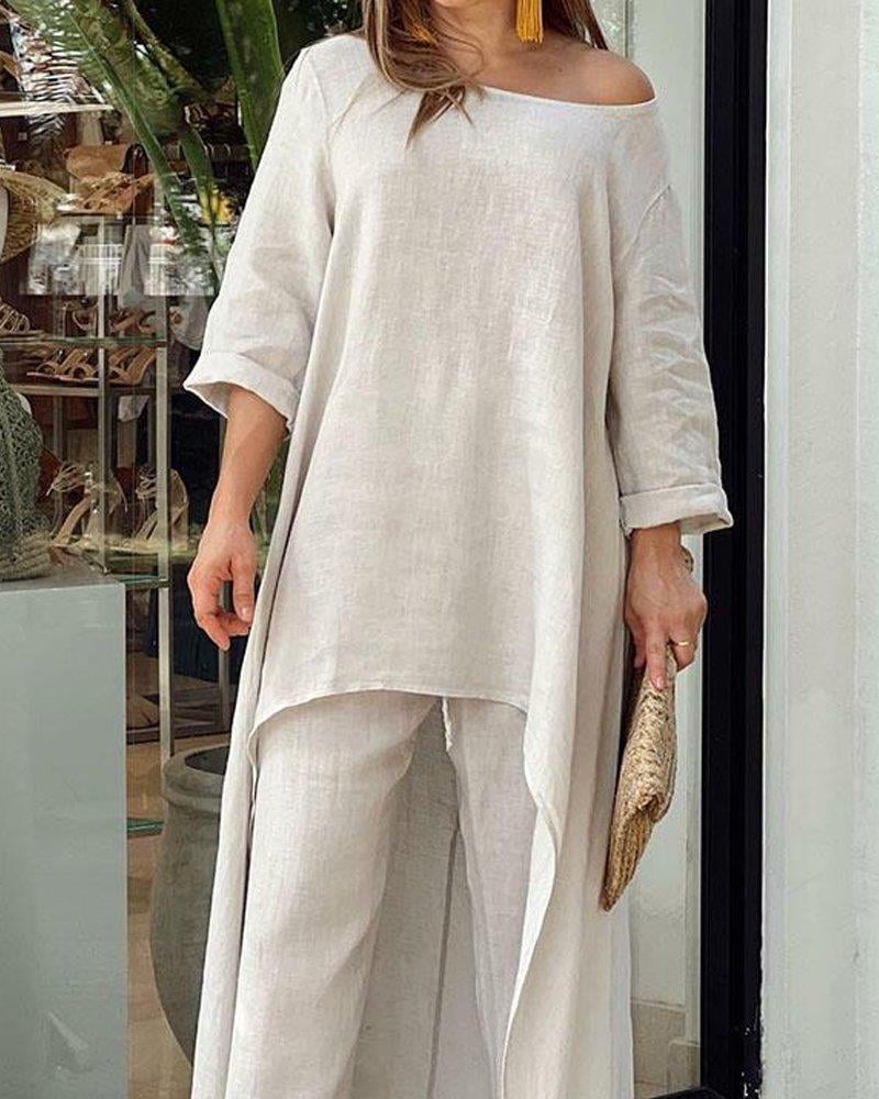 🔥HOT Sale - Casual Solid Color Two-piece Set 💥 BUY 2 FREE SHIPPING