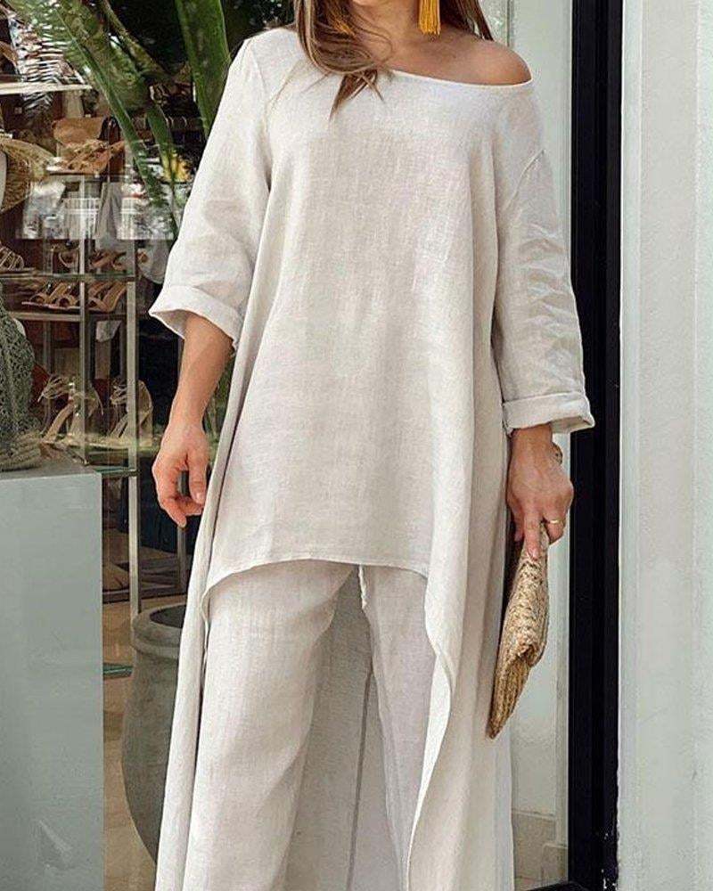 🔥HOT Sale - Casual Solid Color Two-piece Set 💥 BUY 2 FREE SHIPPING