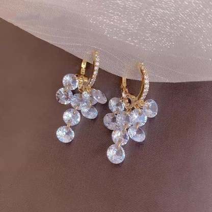 Crystal string earrings