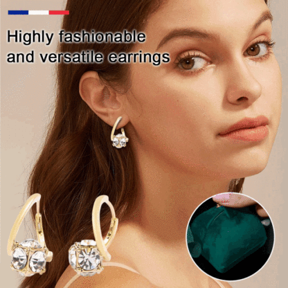 Luxury high-end chic diamond earrings for women