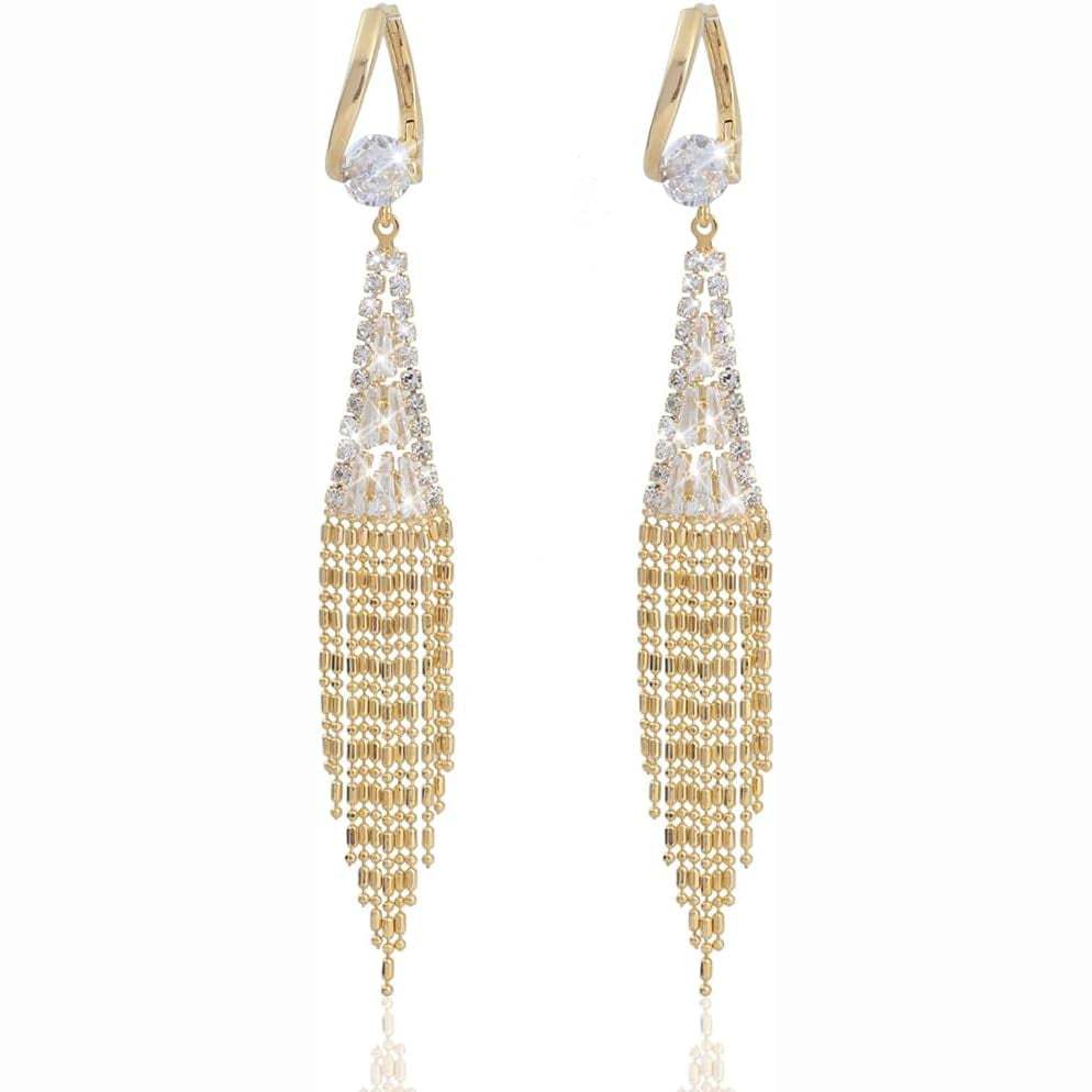 Diamond Tassel Earrings