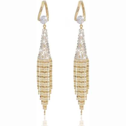 Diamond Tassel Earrings