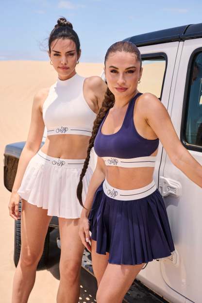 Medium-Waist Mini Pleated Skirt