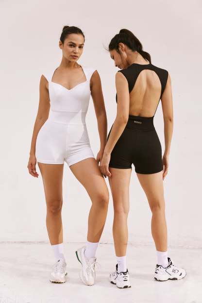 Open Back Yoga Romper