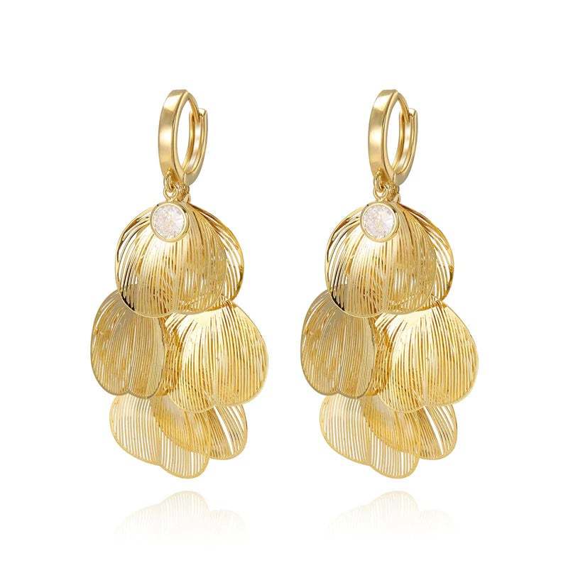 🍀Women’s Layered Leaf Hoop Dangle Earrings