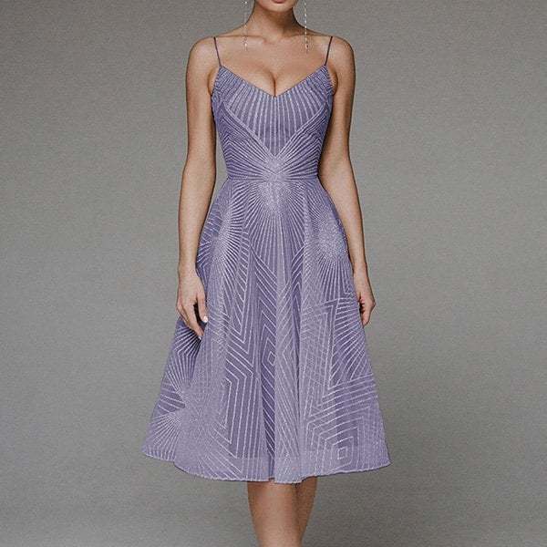 🔥Hot Sale🔥 Fashion V Neck Sling A-Line Dress