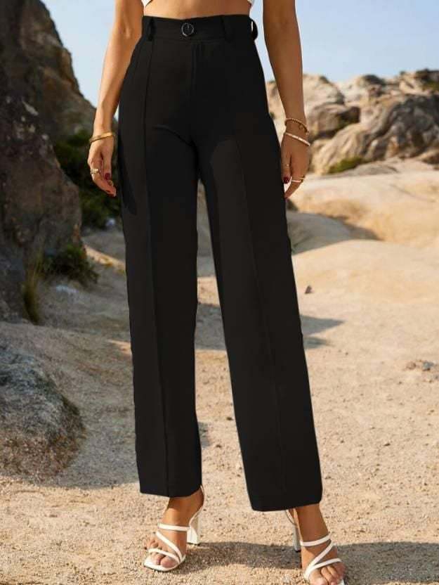 Linen trousers high-waisted trousers wide-leg cotton linen trousers——Buy 2 pieces free shipping