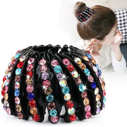 💎Rhinestone Lazy Bird's Nest Plate Hairpin-🔥Buy more save more🔥