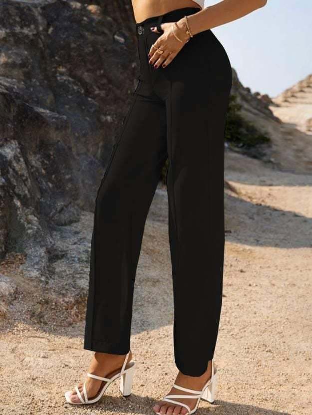 Linen trousers high-waisted trousers wide-leg cotton linen trousers——Buy 2 pieces free shipping