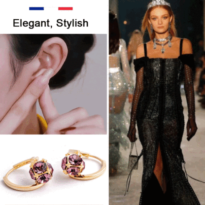 Luxury high-end chic diamond earrings for women