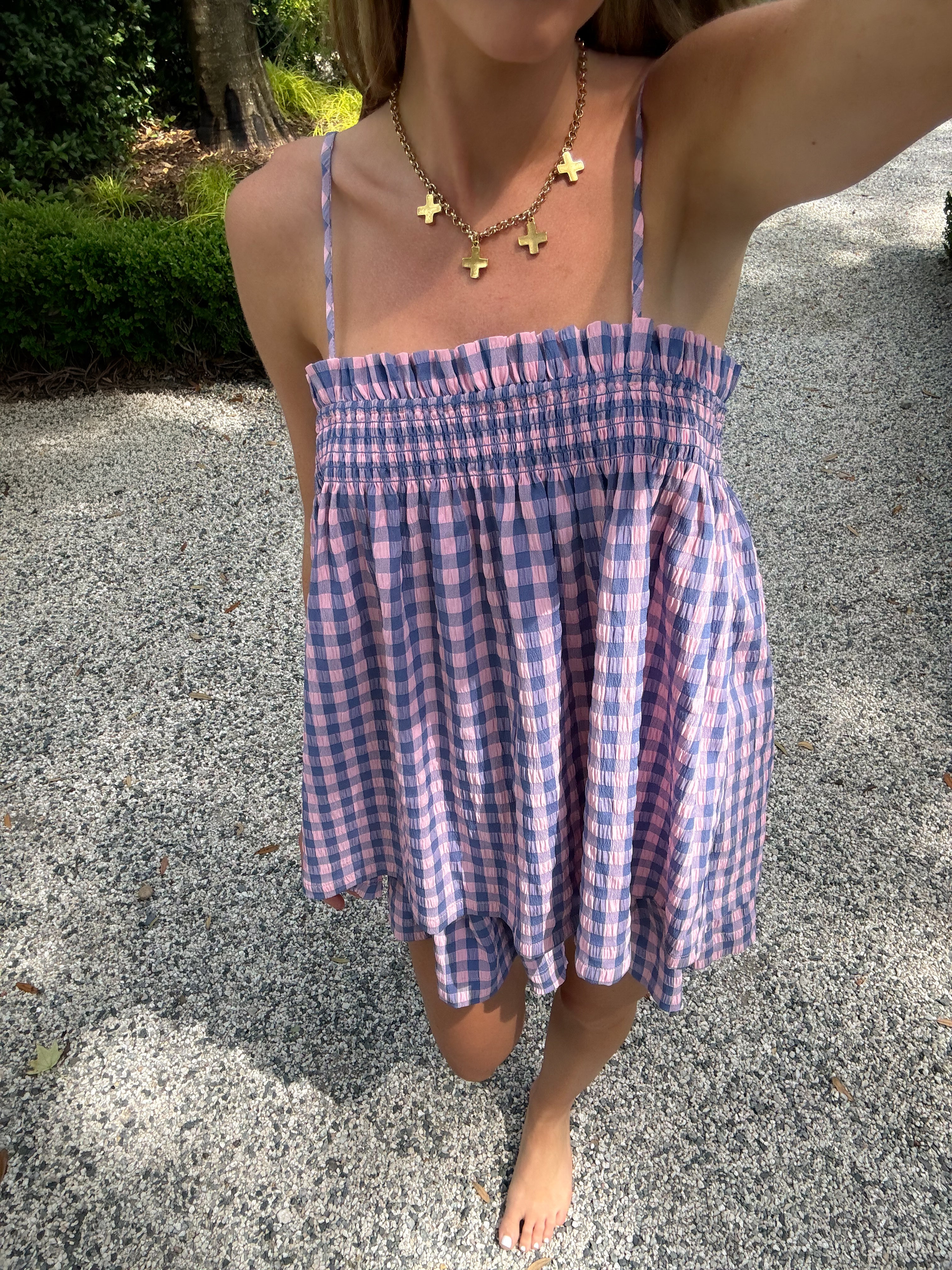 Stevie Set - Periwinkle Check