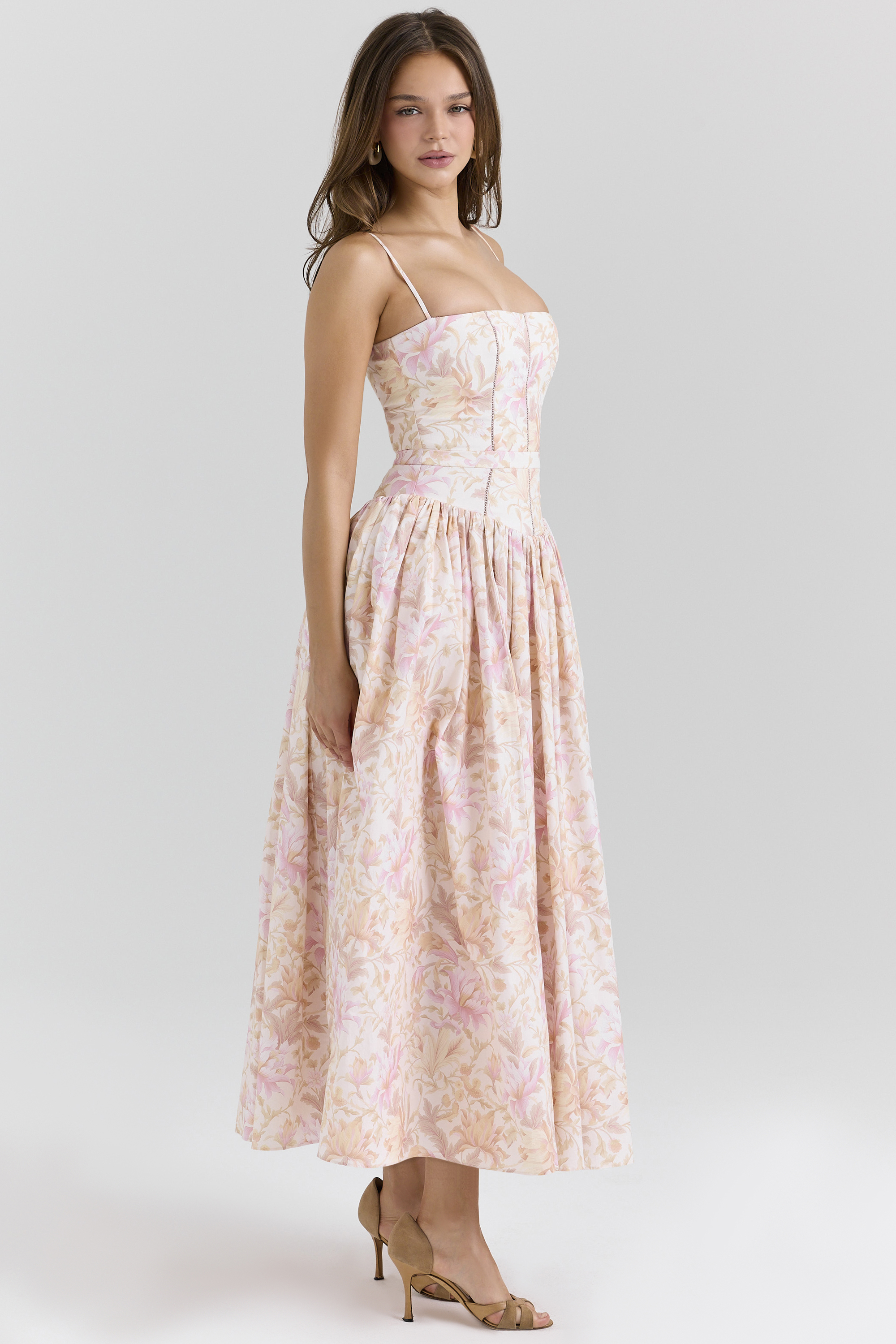 Print Cotton Midi Sundress