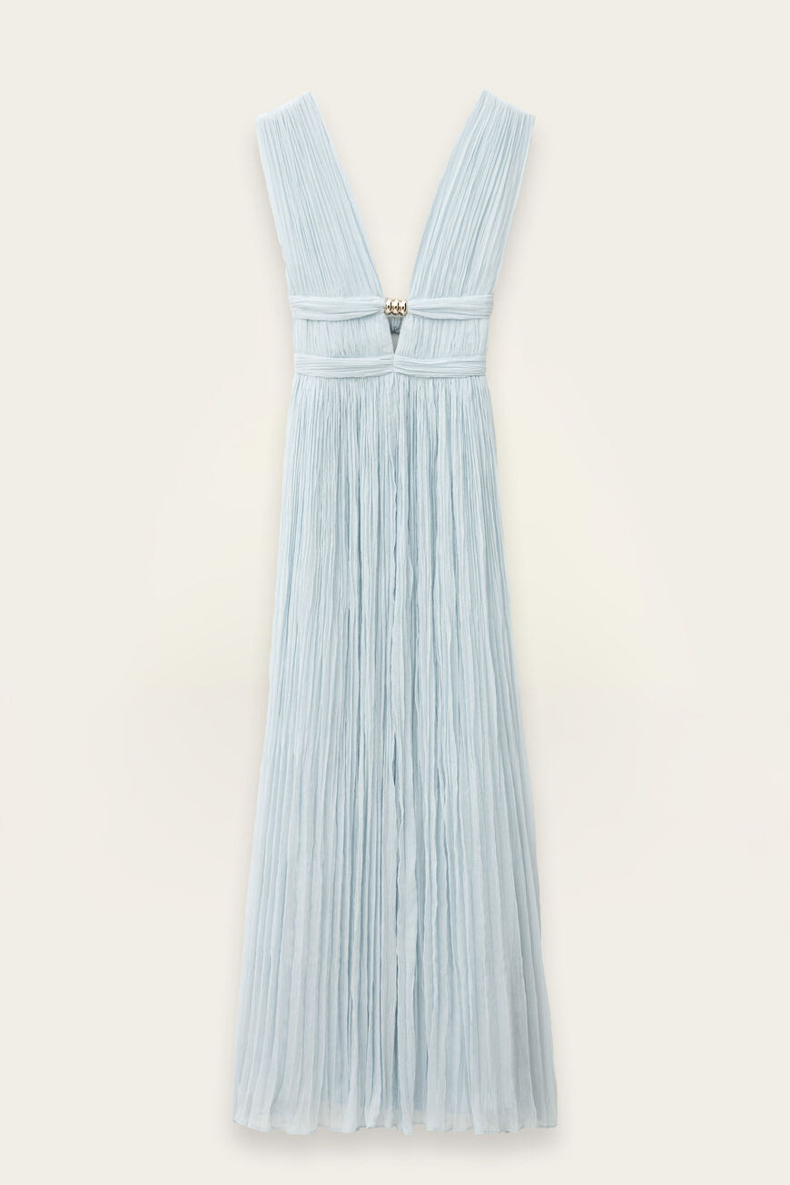 Women's V-neck Sleeveless Long Dress