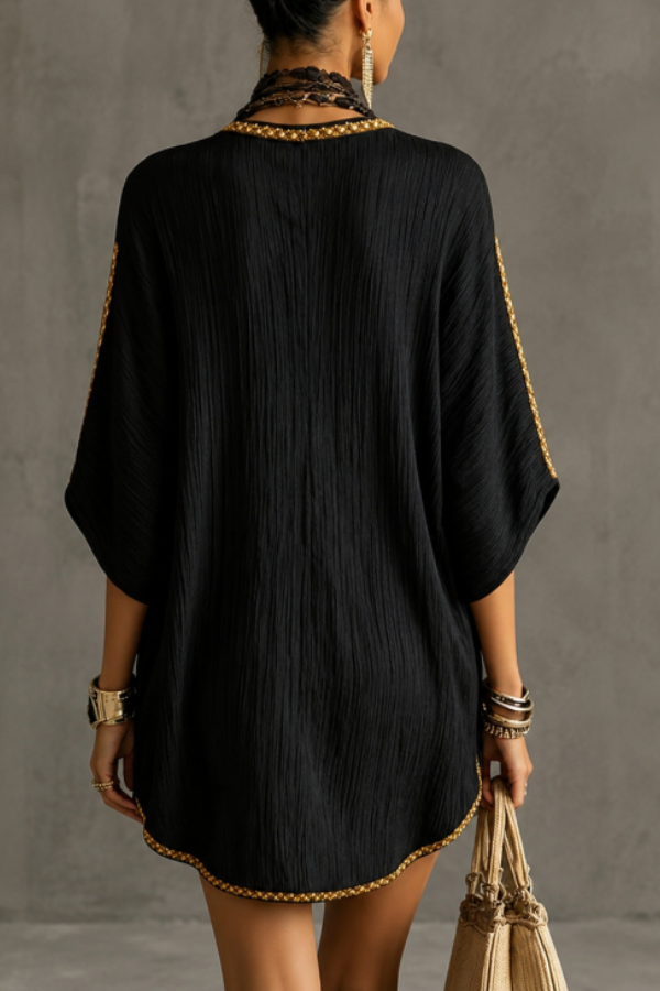 Luxe V-Neck Resort Tunic Dress