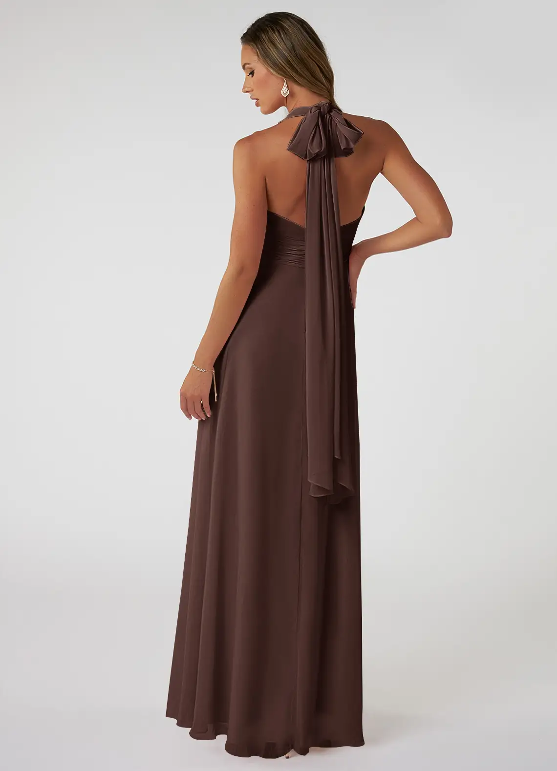 A-Line Strapless Chiffon Convertible Dress