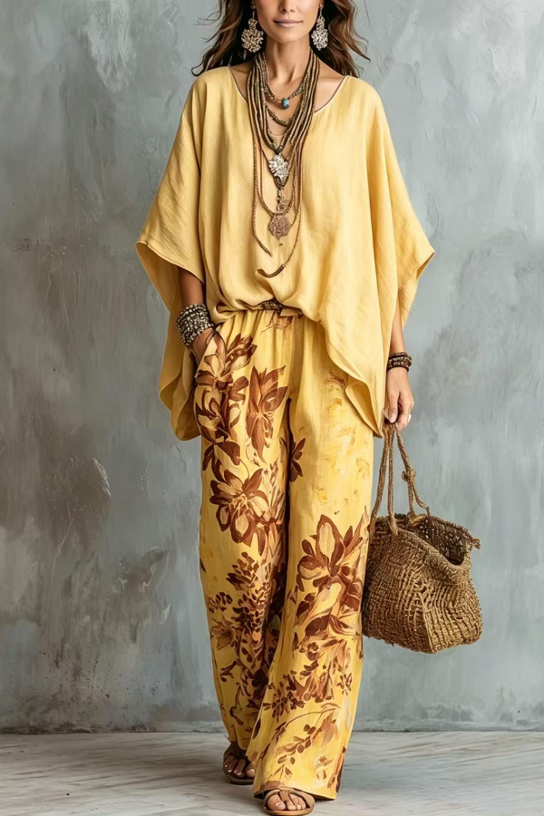 Elegant Floral Print Set