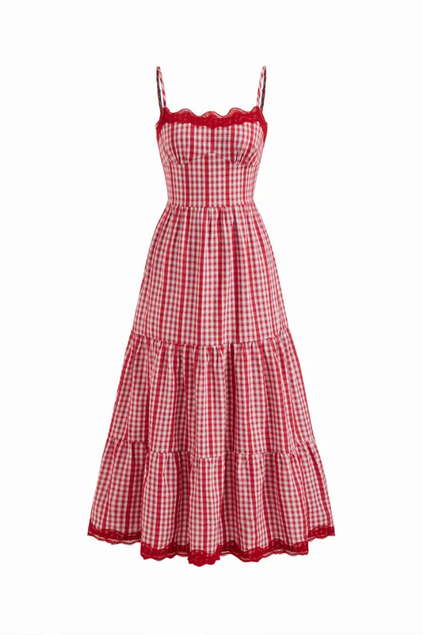 Check Suspender Dress