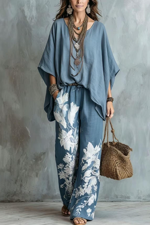 Elegant Floral Print Set