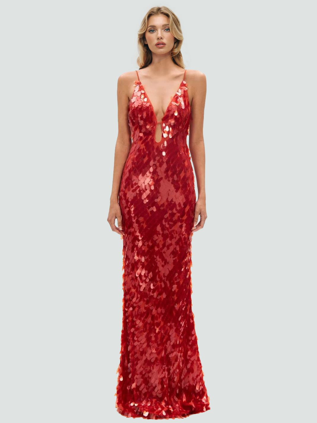 The Red Sapphire Sequin Maxi Dress