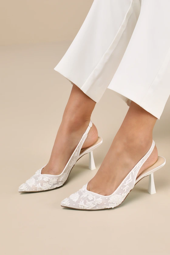🔥 Limited-Time Sale | Ivory Lace Muse Heels