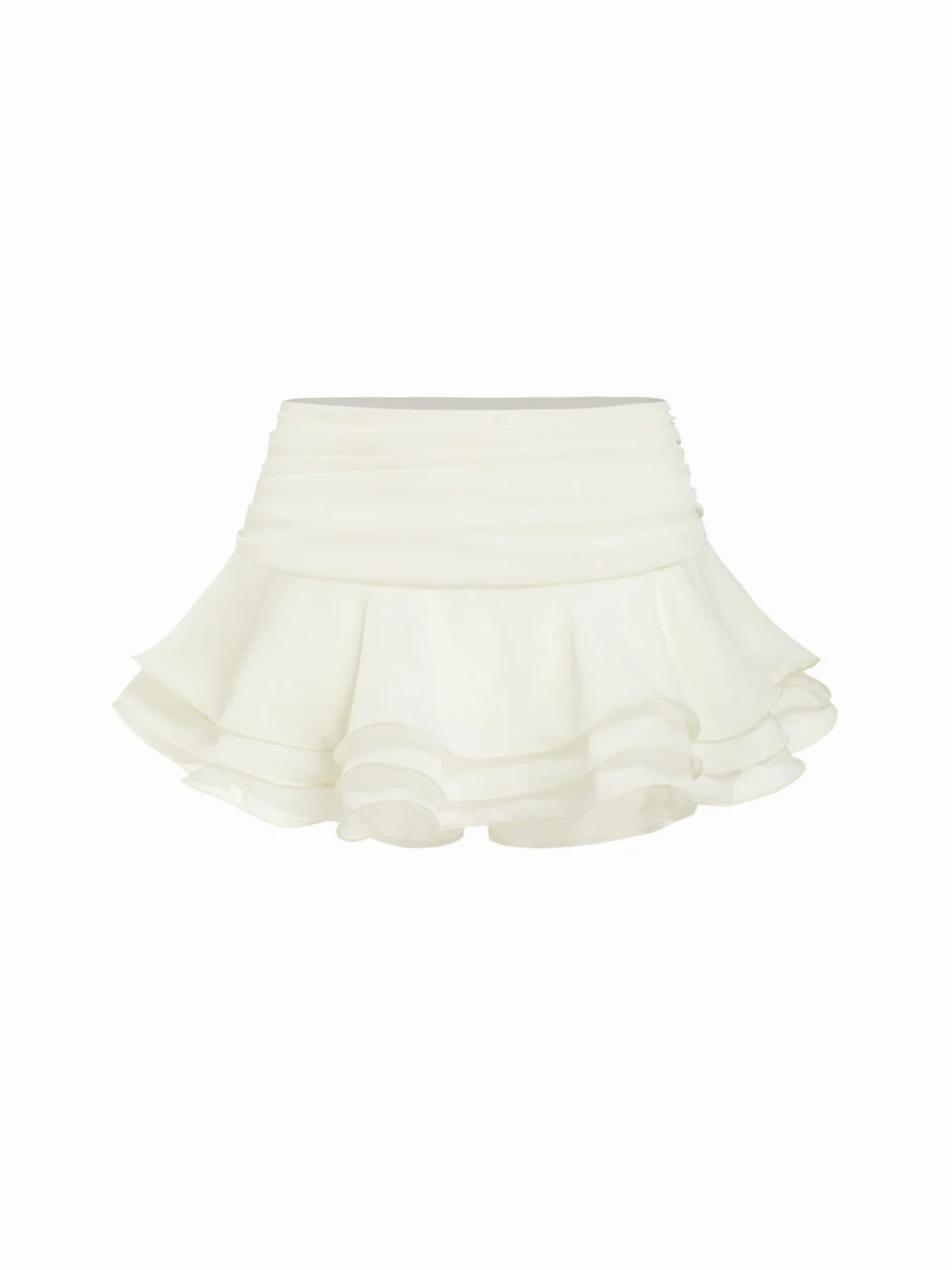 Chiffon Low-rise Ruffled Flounce Skirt-pants