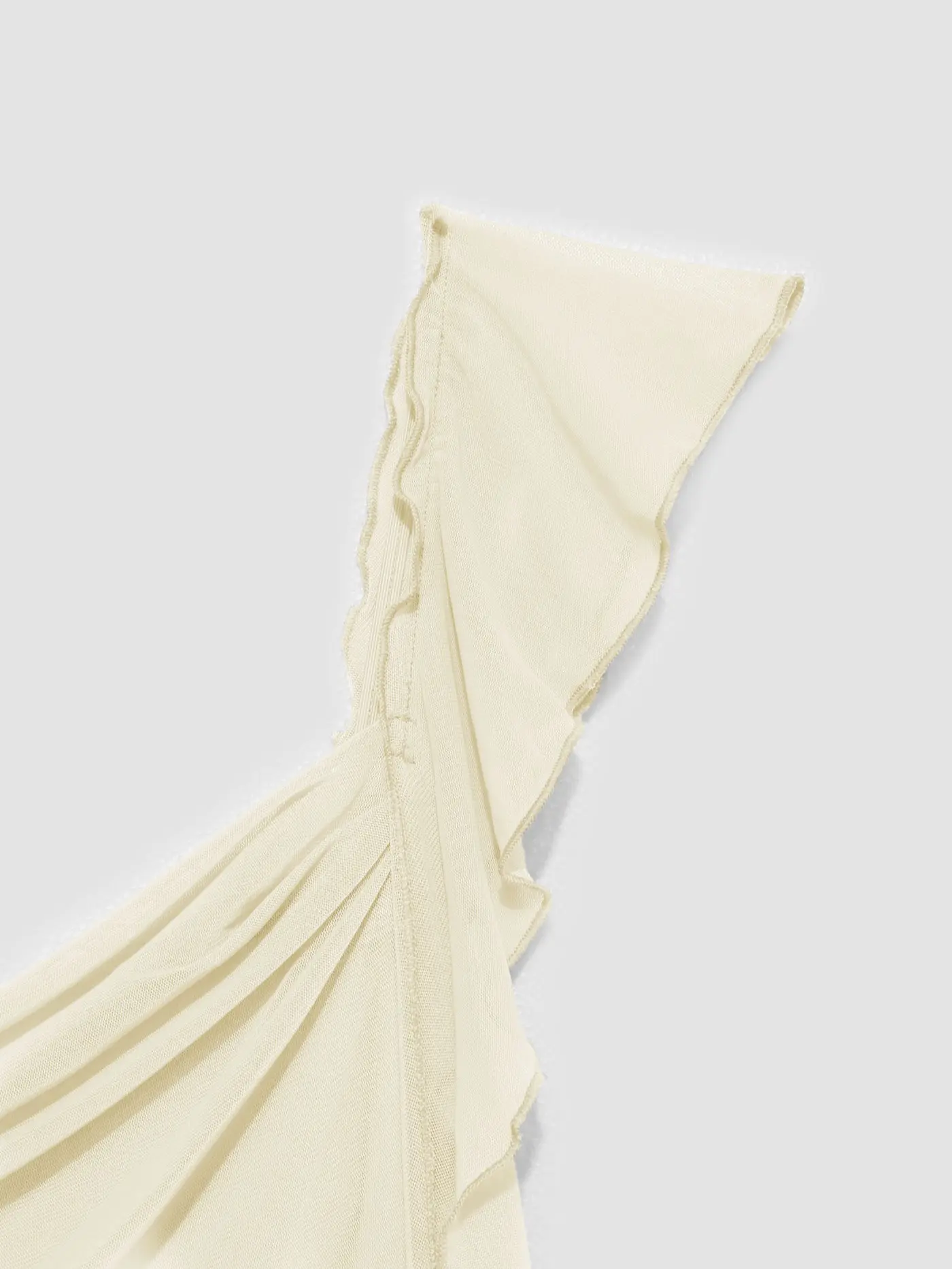 Mesh Maxi Dress with Ruffle Hem