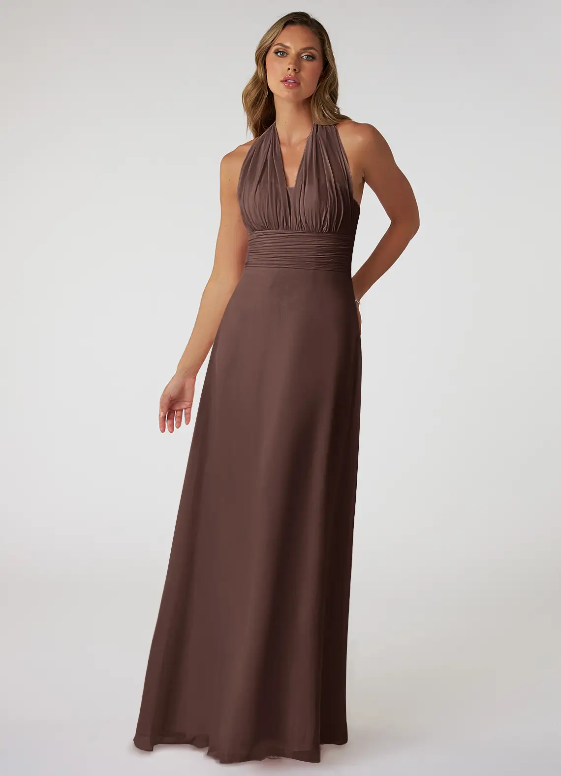 A-Line Strapless Chiffon Convertible Dress