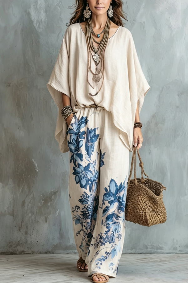 Elegant Floral Print Set