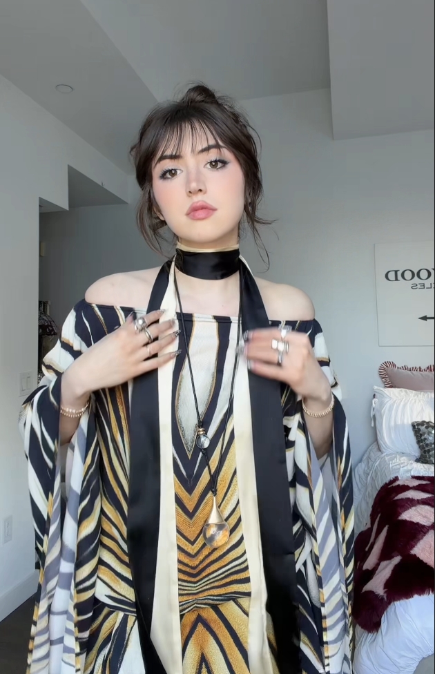 Ray Of Gold Print Kaftan