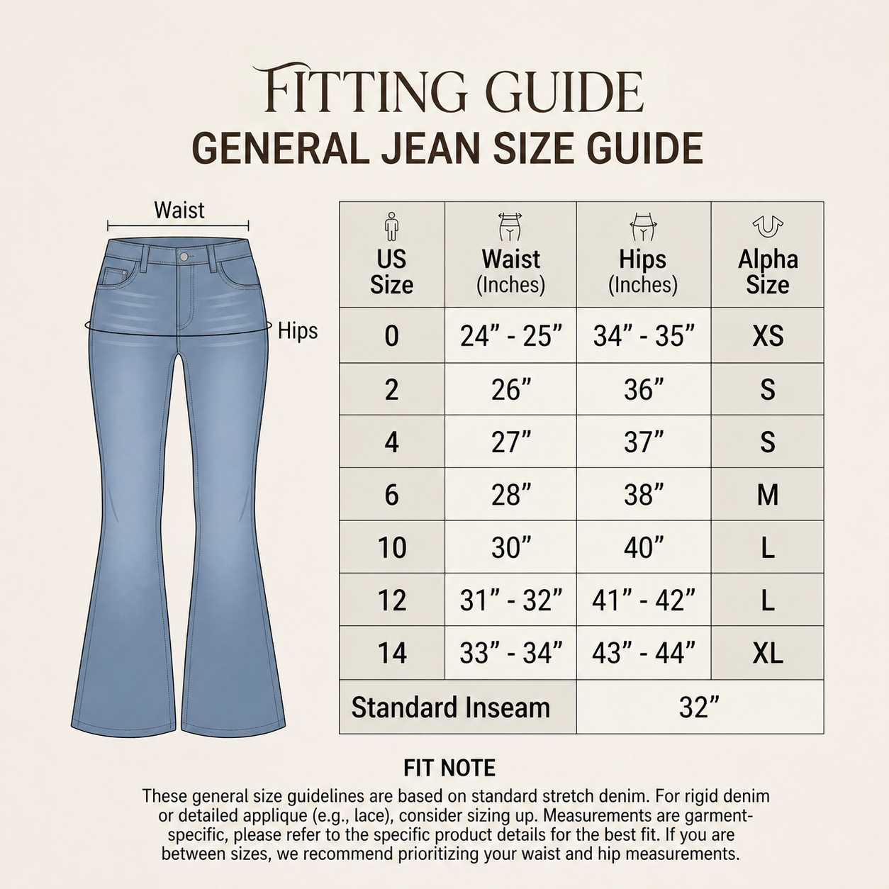 Lace-Inset Flare Jeans
