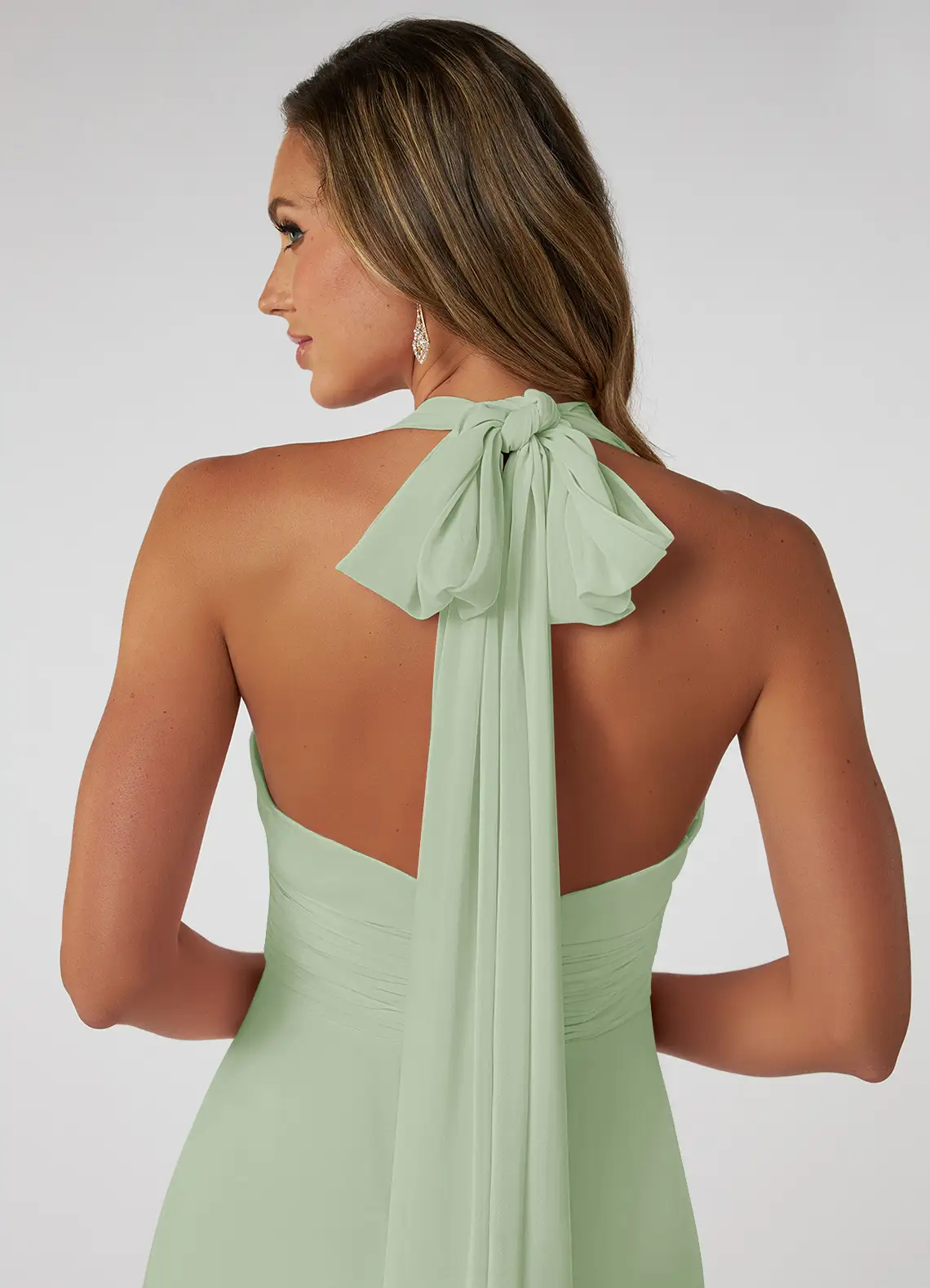 A-Line Strapless Chiffon Convertible Dress