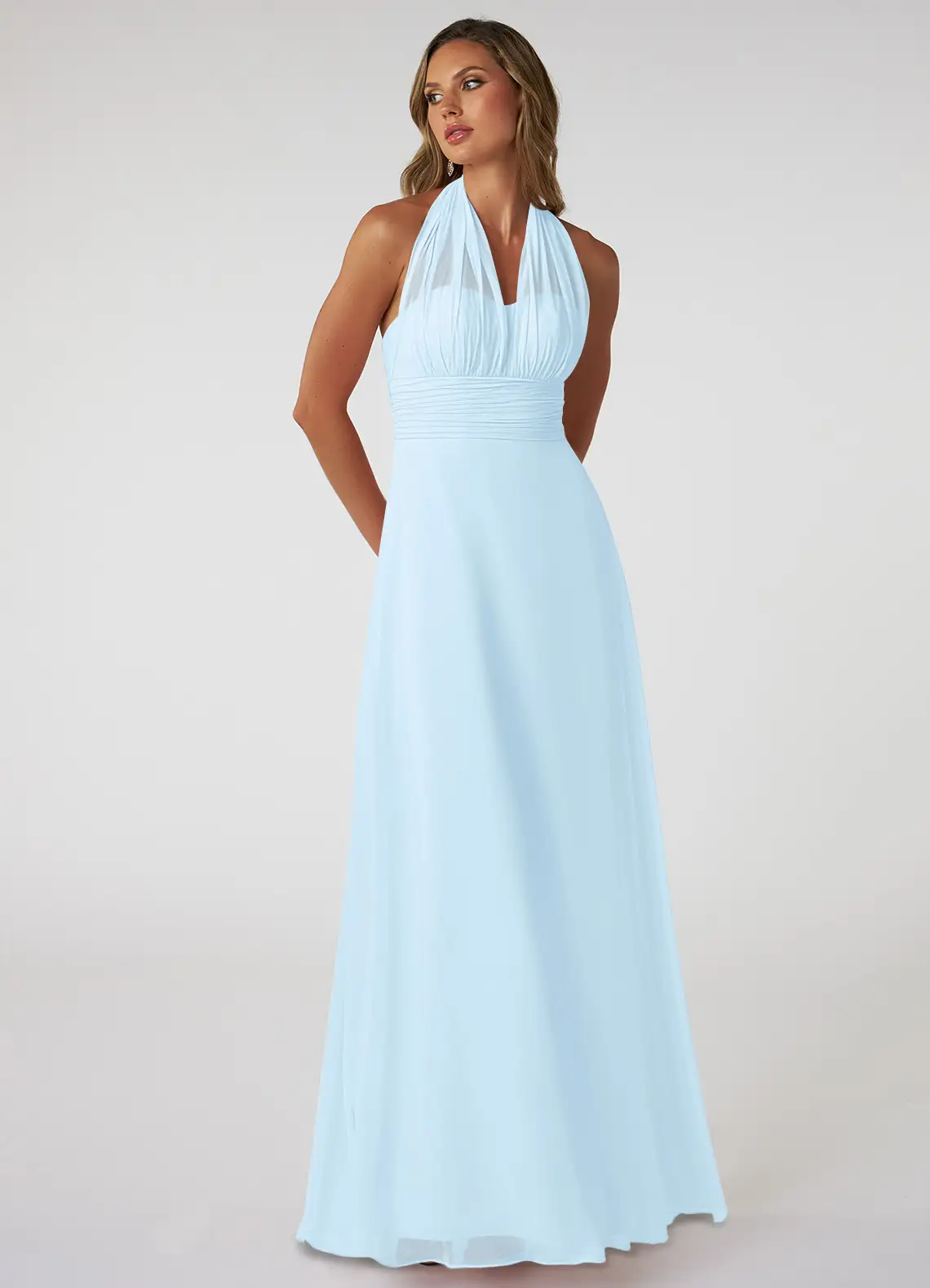 A-Line Strapless Chiffon Convertible Dress
