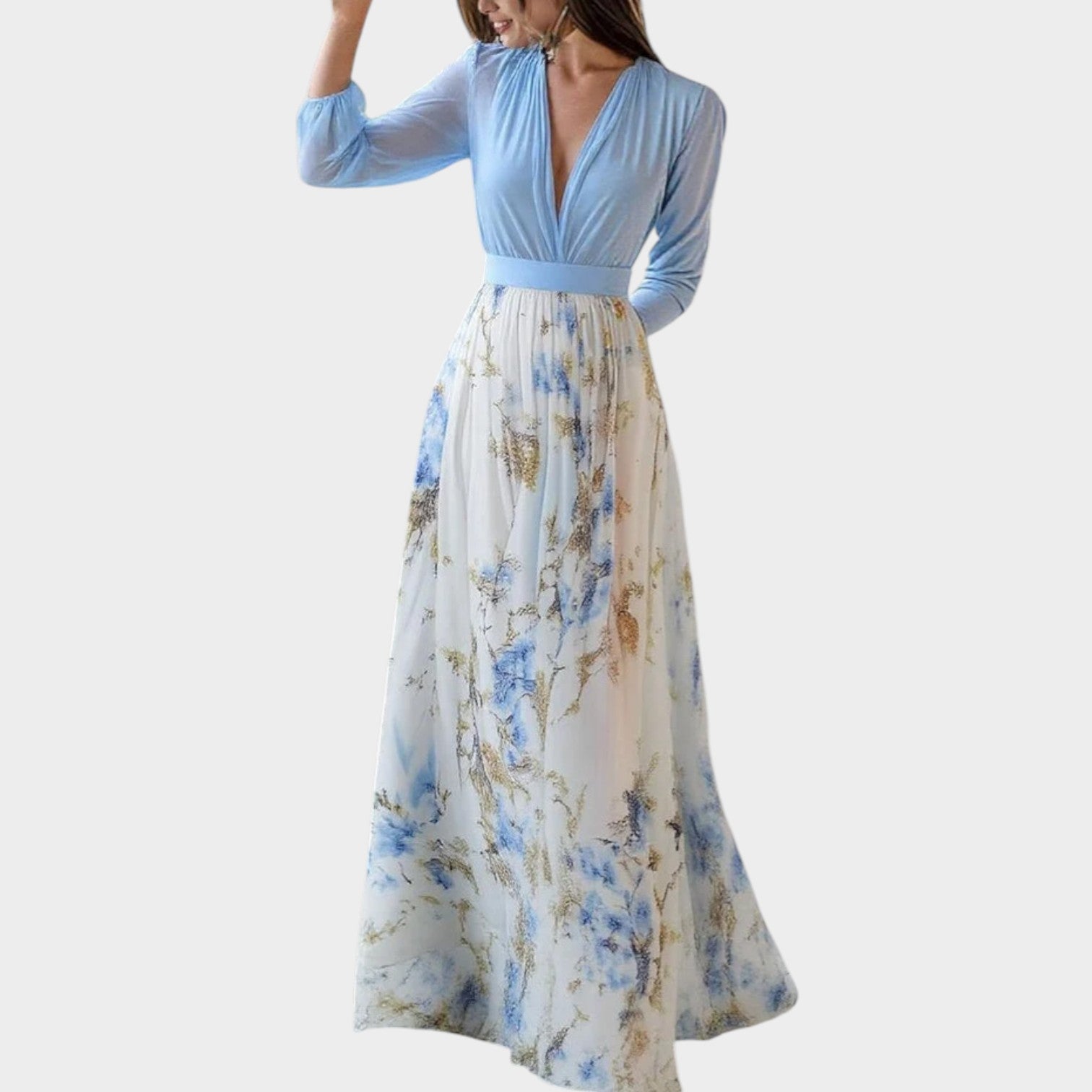 Maxi Dress in Floral Chiffon