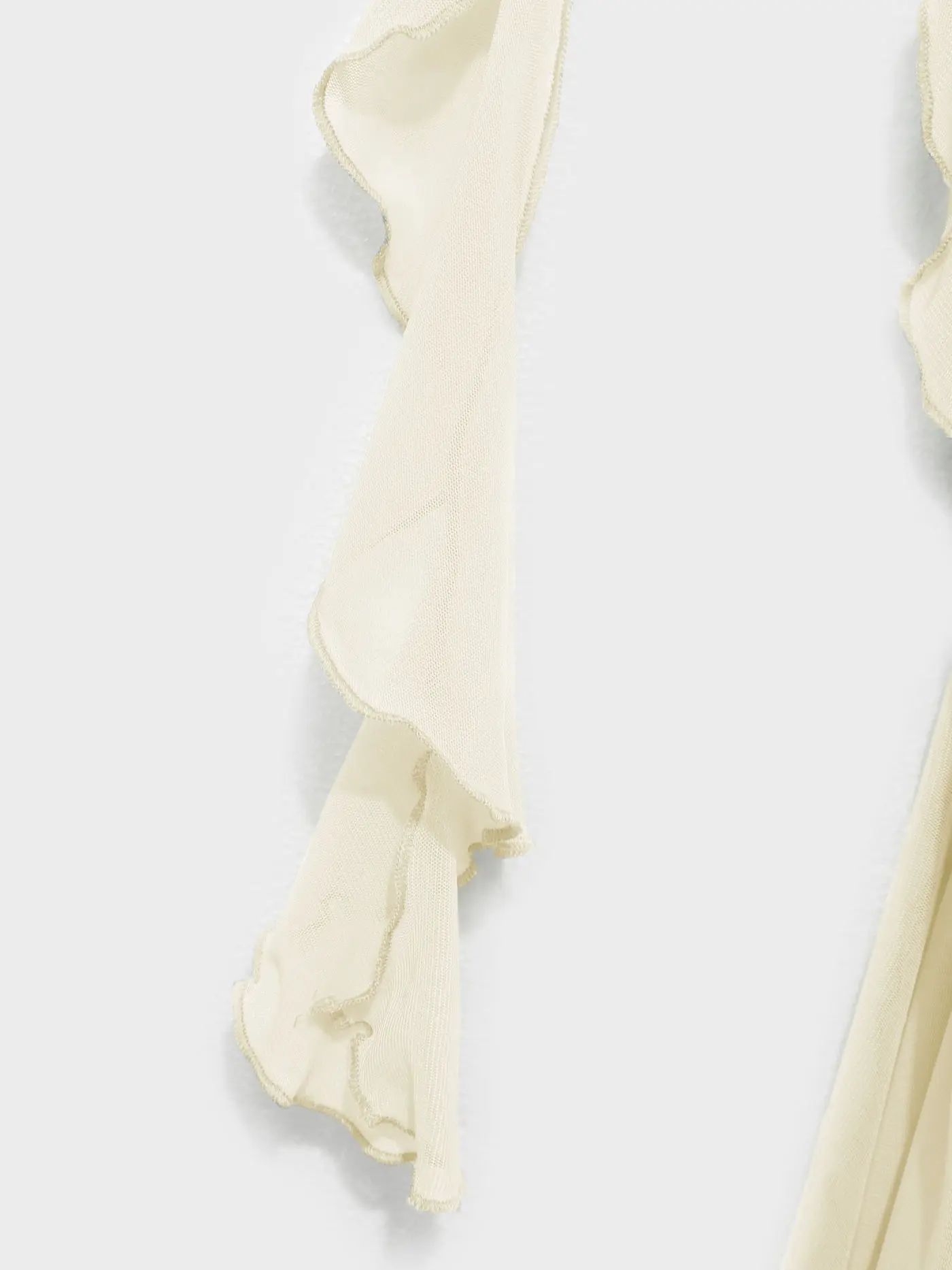Mesh Maxi Dress with Ruffle Hem