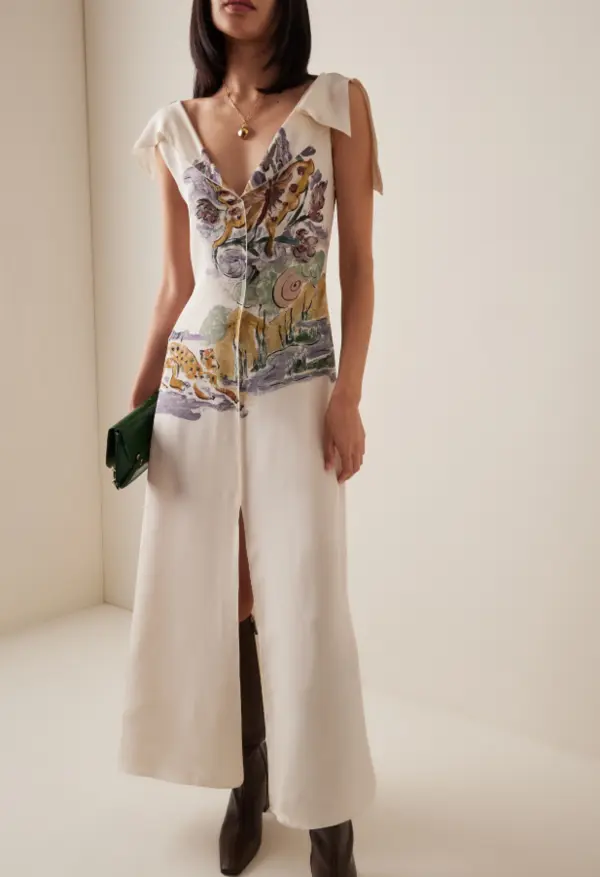 Jophee Printed Crepe Maxi Dress