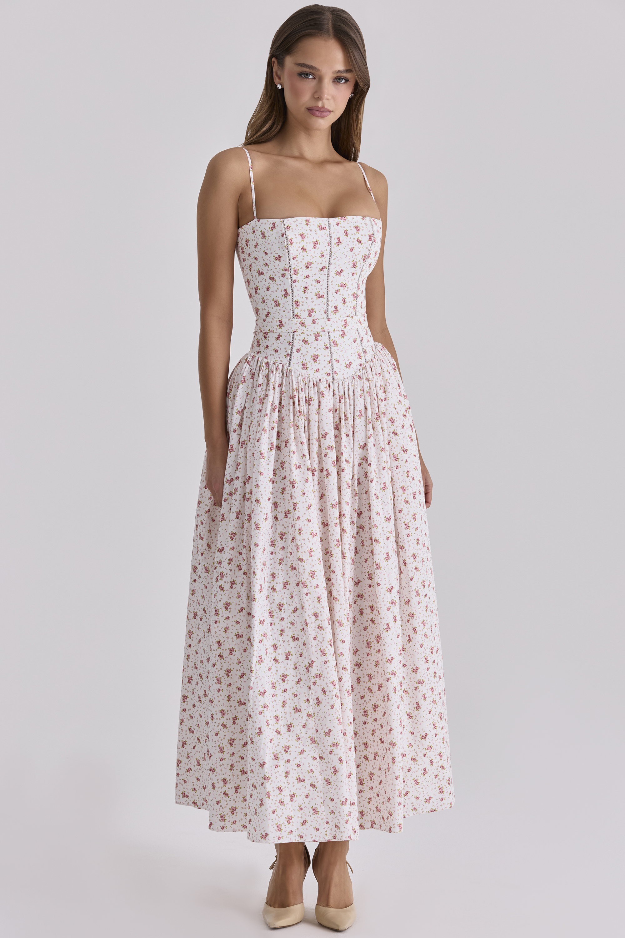 Print Cotton Midi Sundress