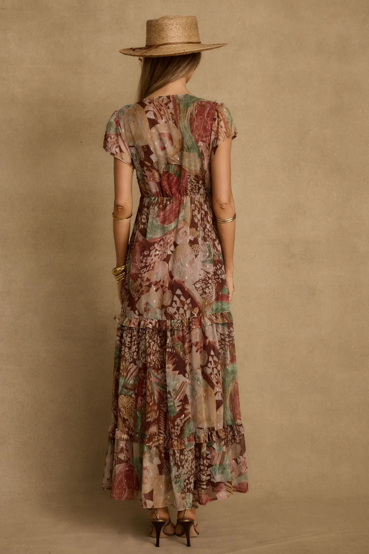 Sundance Rust Multi Printed Maxi Dress