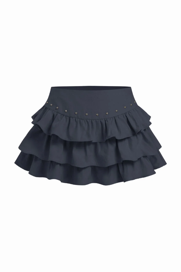 Low-Rise Ruffle Mini Culottes