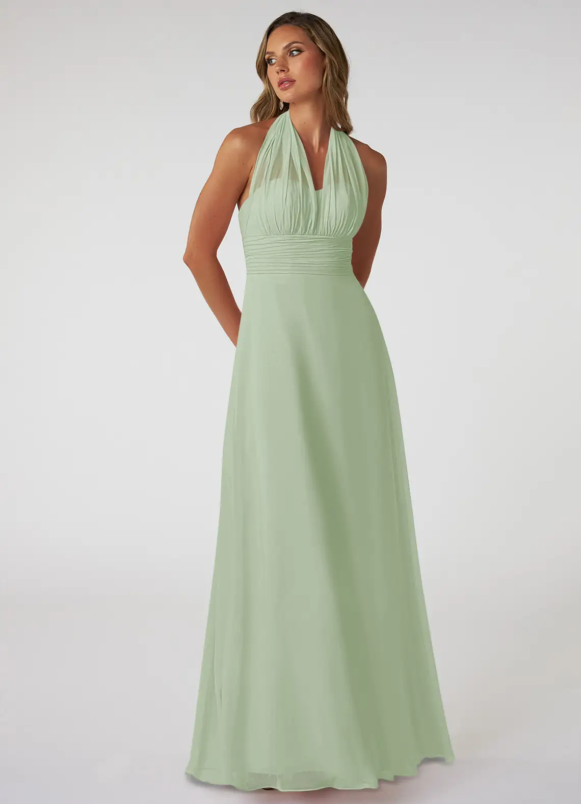 A-Line Strapless Chiffon Convertible Dress